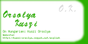 orsolya kuszi business card